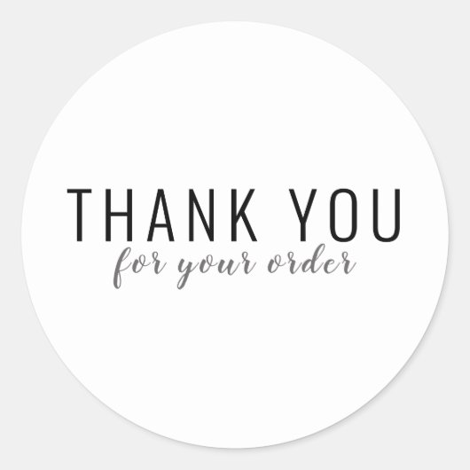 Eenvoudige moderne klant bedankt ronde sticker (Voorkant)