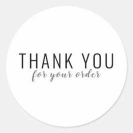 Eenvoudige moderne klant bedankt ronde sticker