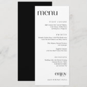 Eenvoudige Moderne Klasse Trouwmenu Menu (Voorkant / Achterkant)