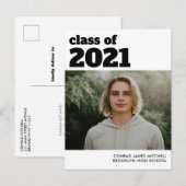 Eenvoudige moderne klasse van Afstuderen Afstudere Aankondigingskaart (Voorkant / Achterkant)
