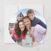 Eenvoudige moderne kleurrijke kerstfoto feestdagenkaart (Achterkant)