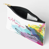 Eenvoudige moderne kleurrijke roze Abstracte kunst Etui (Open)