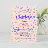 Eenvoudige moderne kleurrijke ster kleurrijke verj save the date (Staand voorkant)