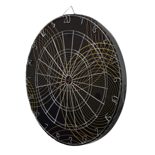 Eenvoudige, moderne, koele, trendmatige dunne lijn dartbord (Voorkant Rechts)