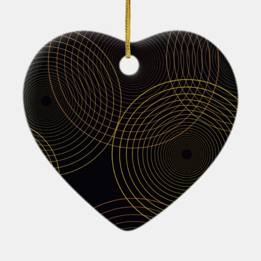 Eenvoudige, moderne, koele, trendmatige dunne lijn keramisch ornament (Achterkant)