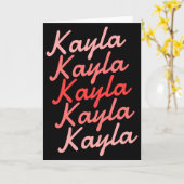 Eenvoudige Moderne Koele Tygrafie Naam Peuter  Kaart (Gele Bloem)