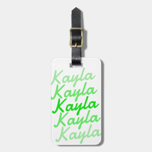 Eenvoudige Moderne Koele Typografie Naam  Bagagelabel (Voorkant verticaal)