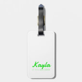 Eenvoudige Moderne Koele Typografie Naam  Bagagelabel (Achterkant verticaal)