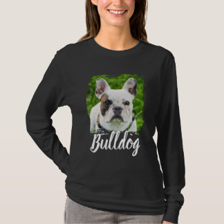 Eenvoudige moderne koele typografie naam en foto v t-shirt