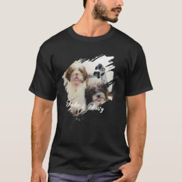 Eenvoudige moderne koele typografie naam en foto v t-shirt