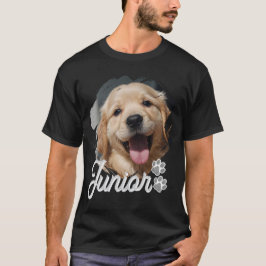 Eenvoudige moderne koele typografie naam en foto v t-shirt