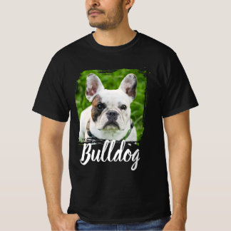Eenvoudige moderne koele typografie naam en foto v t-shirt