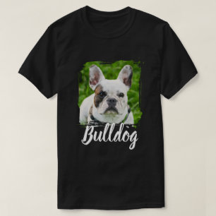 Eenvoudige moderne koele typografie naam en foto v t-shirt