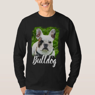 Eenvoudige moderne koele typografie naam en foto v t-shirt