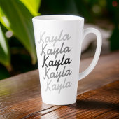 Eenvoudige Moderne Koele Typografie Naam Latte Mok