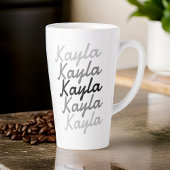 Eenvoudige Moderne Koele Typografie Naam Latte Mok