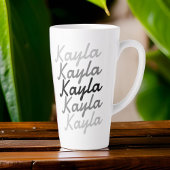 Eenvoudige Moderne Koele Typografie Naam Latte Mok