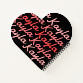 Eenvoudige Moderne Koele Typografie Naam Notitieboek (Achterkant)