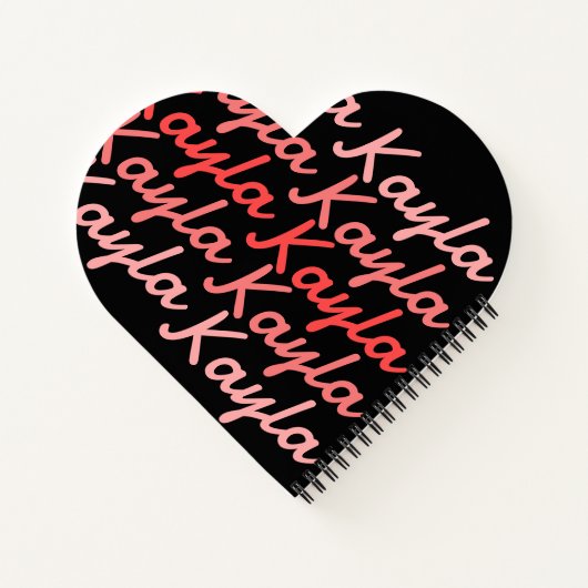 Eenvoudige Moderne Koele Typografie Naam Notitieboek (Achterkant)