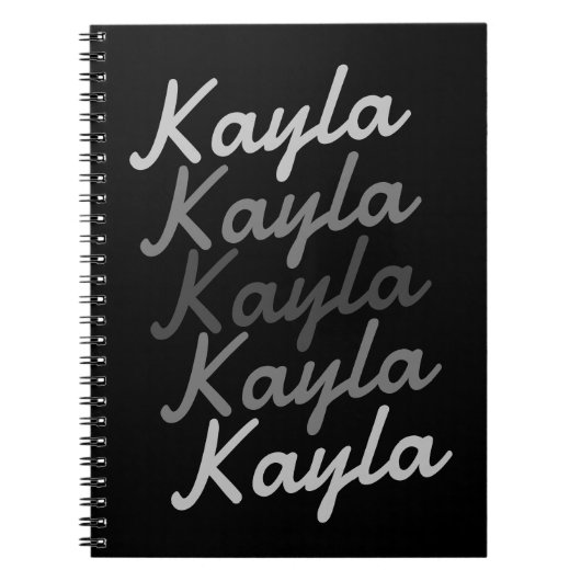 Eenvoudige Moderne Koele Typografie Naam Notitieboek (Voorkant)