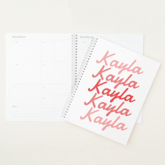Eenvoudige Moderne Koele Typografie Naam Planner (Display)