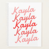 Eenvoudige Moderne Koele Typografie Naam Planner (Voorkant)