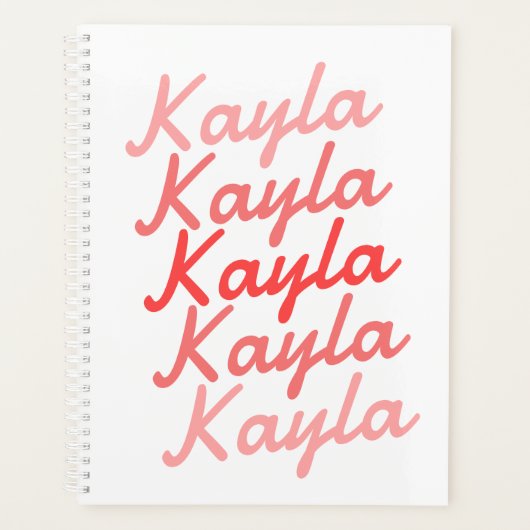 Eenvoudige Moderne Koele Typografie Naam Planner (Voorkant)