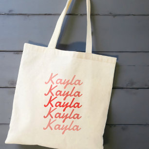 Eenvoudige Moderne Koele Typografie Naam Tote Bag