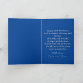 Eenvoudige Moderne Koninklijke Blauwe en Zilveren  Kaart (Binnen)