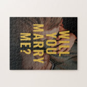 Eenvoudige, moderne koppel foto zal je me trouwen legpuzzel (Horizontaal)