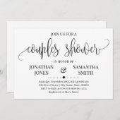 Eenvoudige moderne koppels douche minimalistische  kaart (Voorkant / Achterkant)