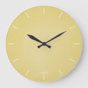 Eenvoudige moderne korrelige Tan Grote Klok