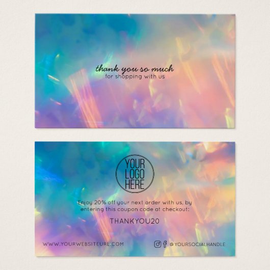 Eenvoudige Moderne KORTING VAN UW LOGO HIER Visitekaartje (Voorkant /achterkant)