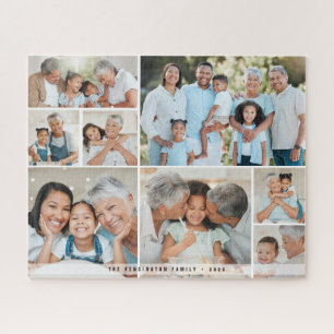 Eenvoudige Moderne Krachtige Familie 8 Foto Collag Legpuzzel