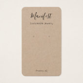 Eenvoudige, moderne Kraft-kaart Visitekaartje (Voorkant)