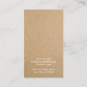 Eenvoudige moderne Kraft-kaart voor juwelen Visitekaartje (Achterkant)