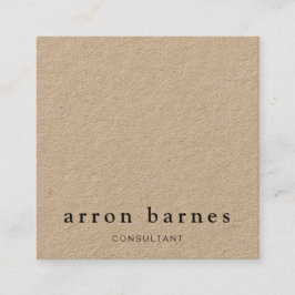 Eenvoudige moderne Kraft Vierkante Visitekaartje