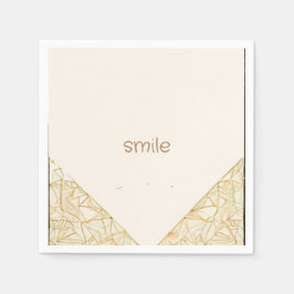 Eenvoudige moderne kunst in pastel gegraveerd servet