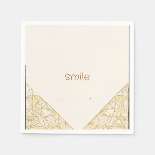 Eenvoudige moderne kunst in pastel gegraveerd servet (Voorkant)