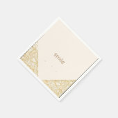 Eenvoudige moderne kunst in pastel gegraveerd servet (Hoek)