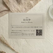 Eenvoudige & Moderne Label QR-code RSVP-kaart RSVP Kaartje
