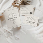 Eenvoudige & Moderne Label QR-code RSVP-kaart RSVP Kaartje