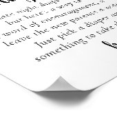 Eenvoudige moderne late night luiers | Klassieke d Poster (Hoek)