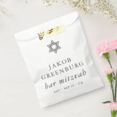Eenvoudige moderne legant ster van David Bar Mitzv Bedankzakje (Gezegeld)