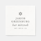 Eenvoudige moderne legant ster van David Bar Mitzv Servet (Voorkant)