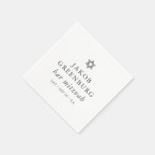 Eenvoudige moderne legant ster van David Bar Mitzv Servet (Hoek)