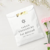 Eenvoudige moderne legant ster van David Bat Mitzv Bedankzakje (Gezegeld)