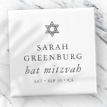 Eenvoudige moderne legant ster van David Bat Mitzv Magneet<br><div class="desc">Het ontwerp is samengesteld uit sans serif typografie en playful cursieve manuscripttypografie op een eenvoudige achtergrond. Hier te vinden op: http://www.zazzle.com/store/selectpartysupplies</div>