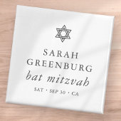 Eenvoudige moderne legant ster van David Bat Mitzv Magneet