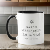 Eenvoudige moderne legant ster van David Bat Mitzv Mok